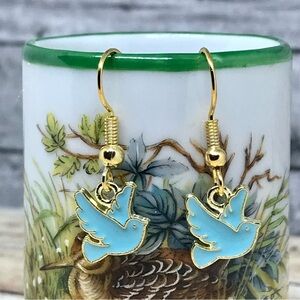 Dove Bird Animal Hook Earrings